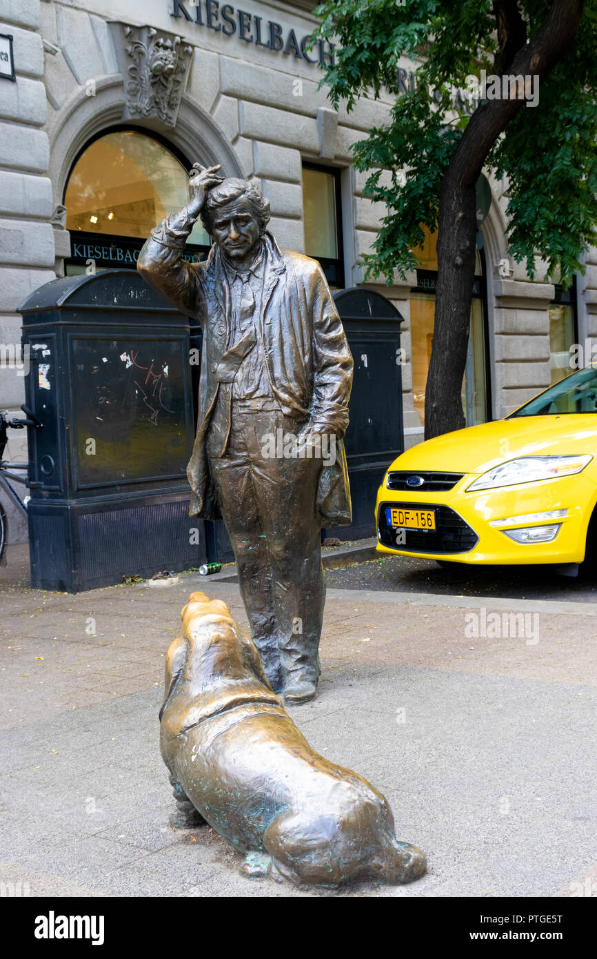 Statue de Columbo, Budapest, Hongrie Banque D'Images