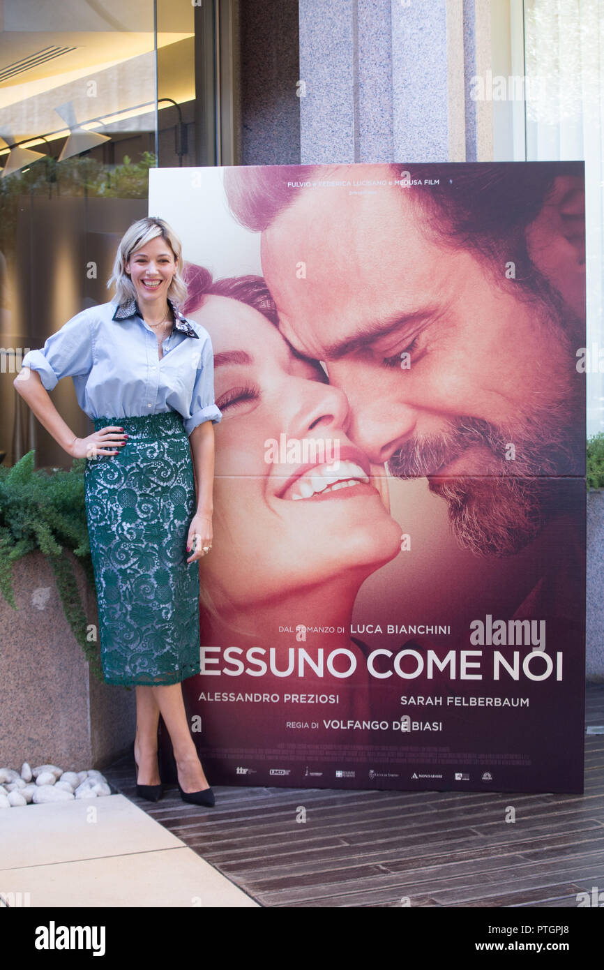 Roma, Italie. 09Th Oct, 2018. Sarah Felberbaum Photocall du film italien "Nessuno venir Noi' à l'hôtel Visconti à Rome Crédit : Matteo Nardone/Pacific Press/Alamy Live News Banque D'Images