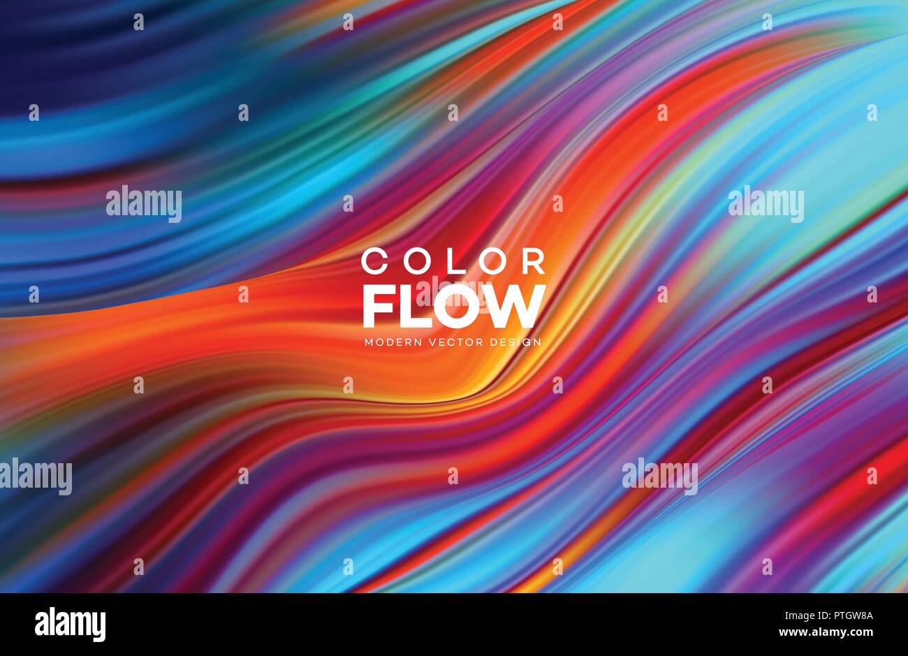 Flux coloré moderne de l'affiche. La forme liquide de l'onde en couleur arrière-plan. Art design pour votre projet de design. Vector illustration Illustration de Vecteur