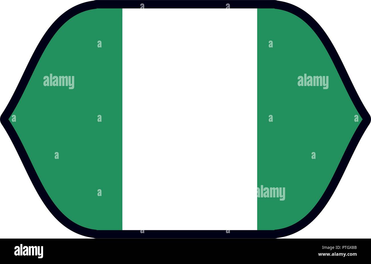 L'emblème du drapeau Nigeria Illustration de Vecteur