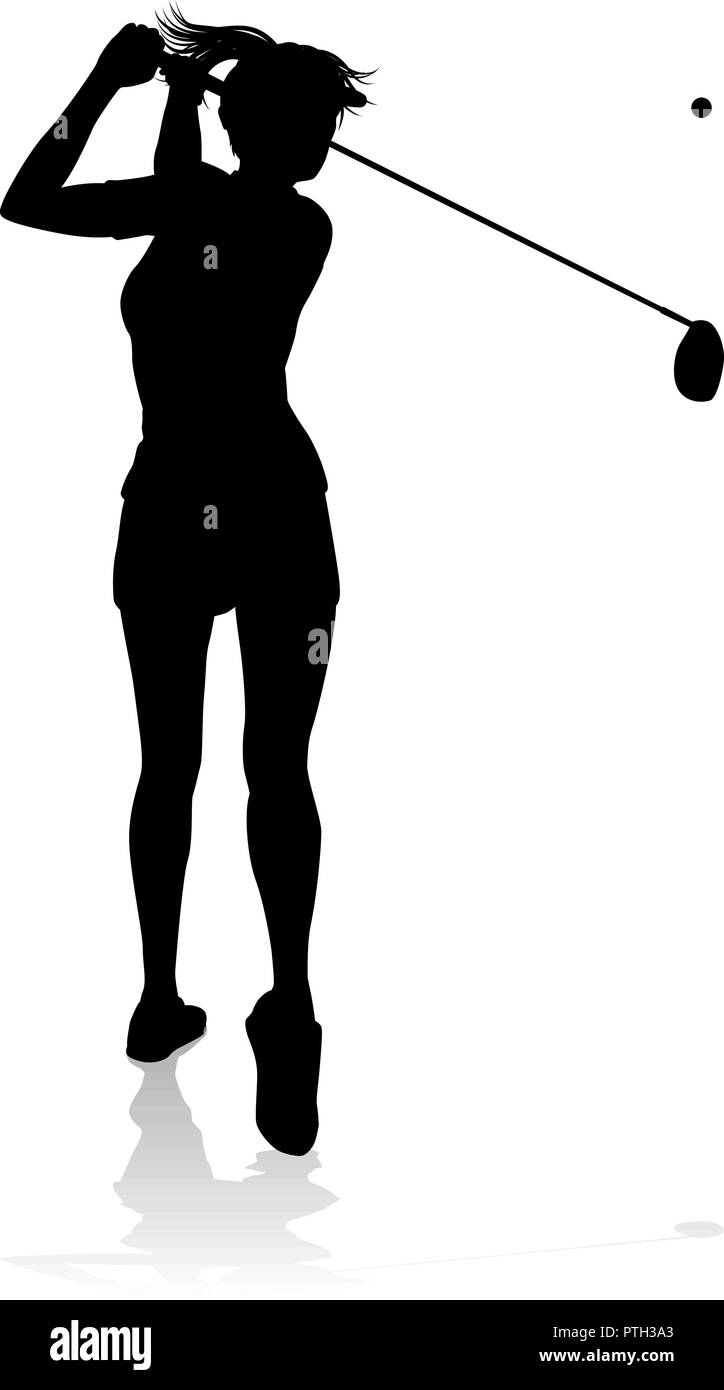 Sports Golf golfeur Personne Silhouette Illustration de Vecteur