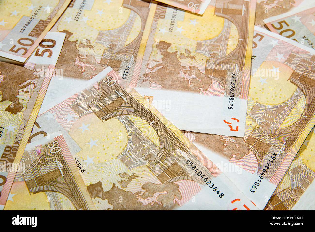 Billets de 50 euros Banque D'Images