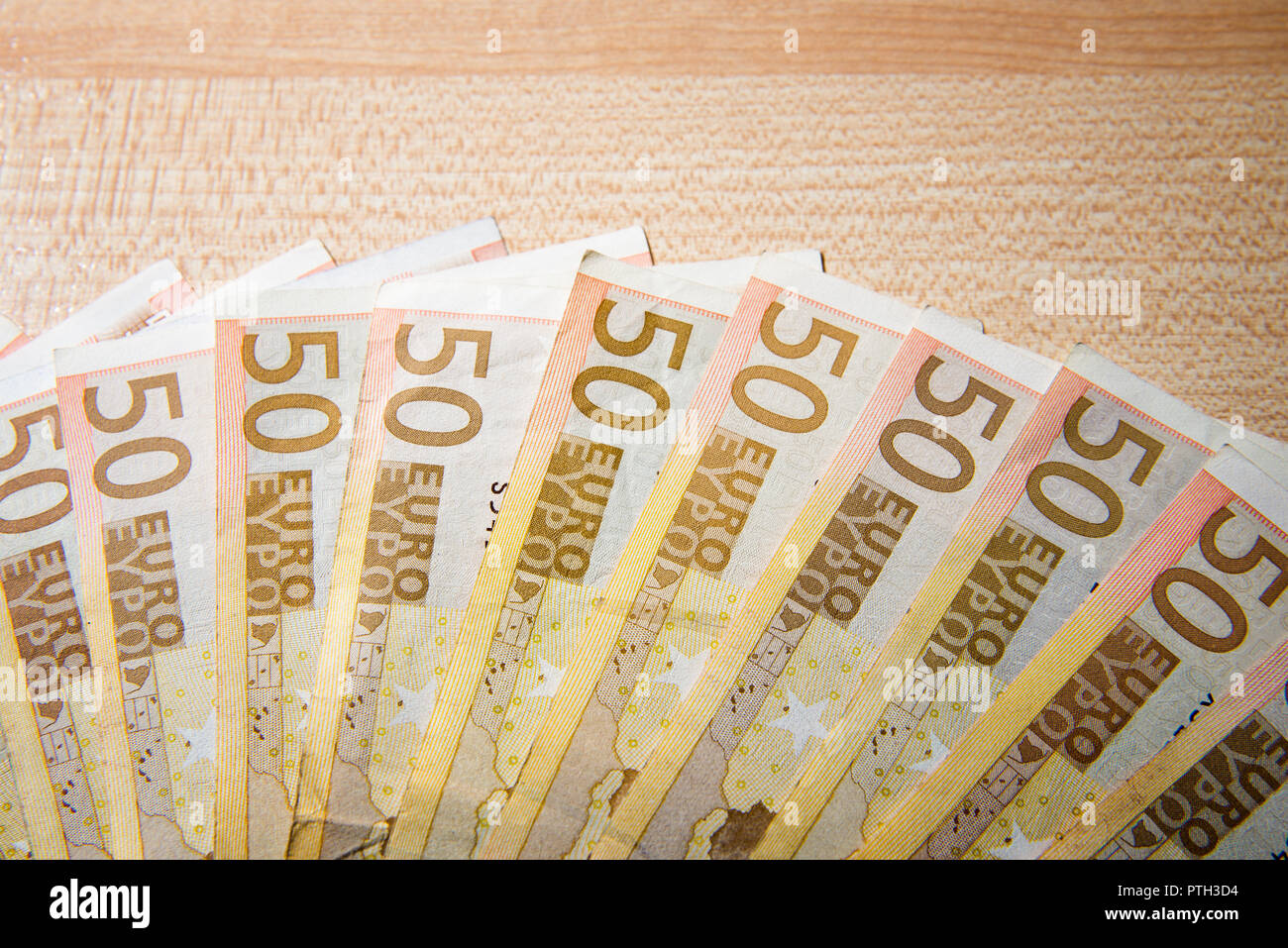 Billets de 50 euros Banque D'Images