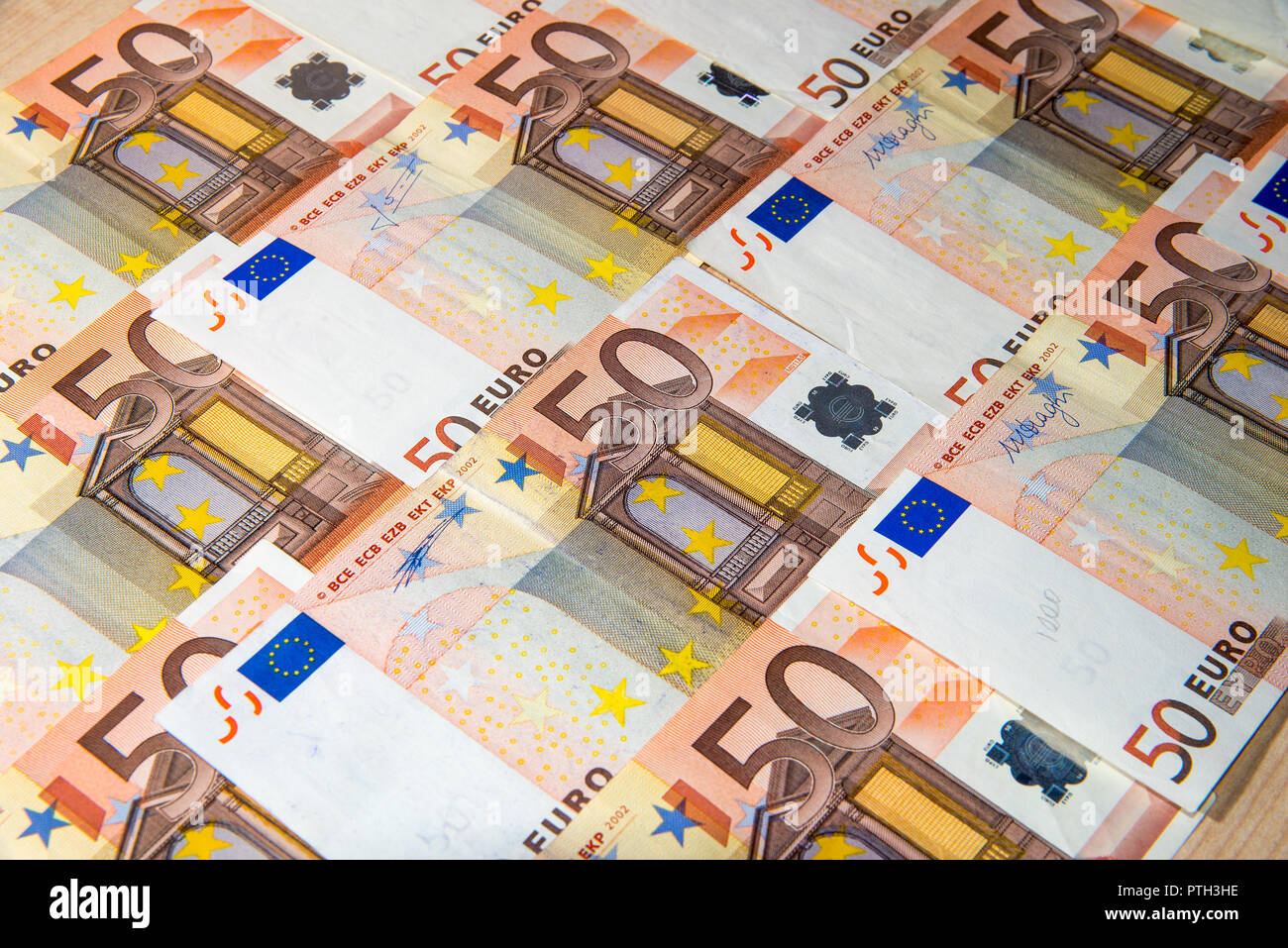 Billets de 50 euros Banque D'Images