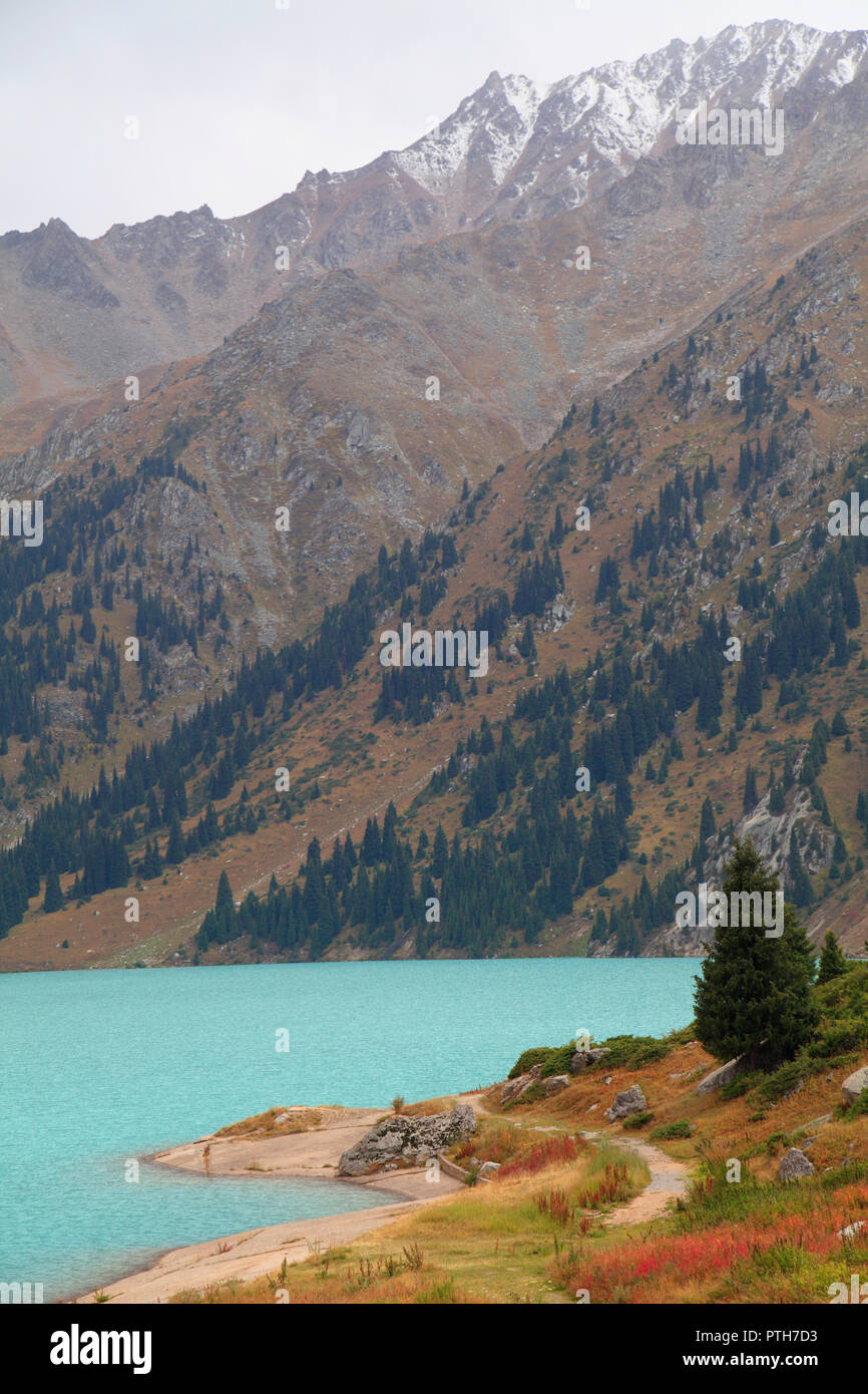Le Kazakhstan ; Ile-Alatau National Park, Big Almaty Lake, Banque D'Images