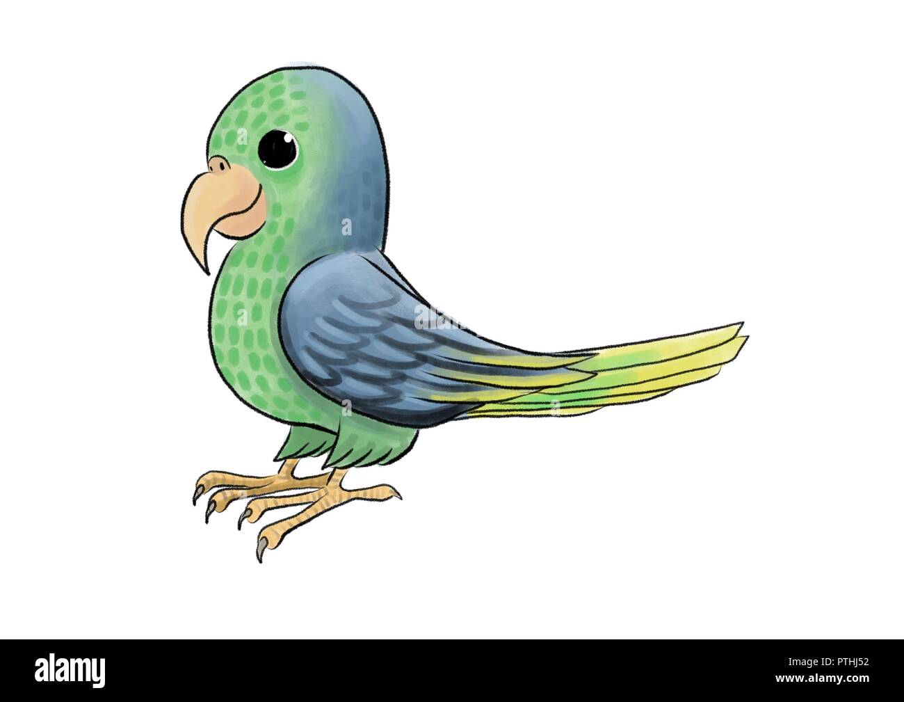 Une jolie illustration perroquet Banque D'Images