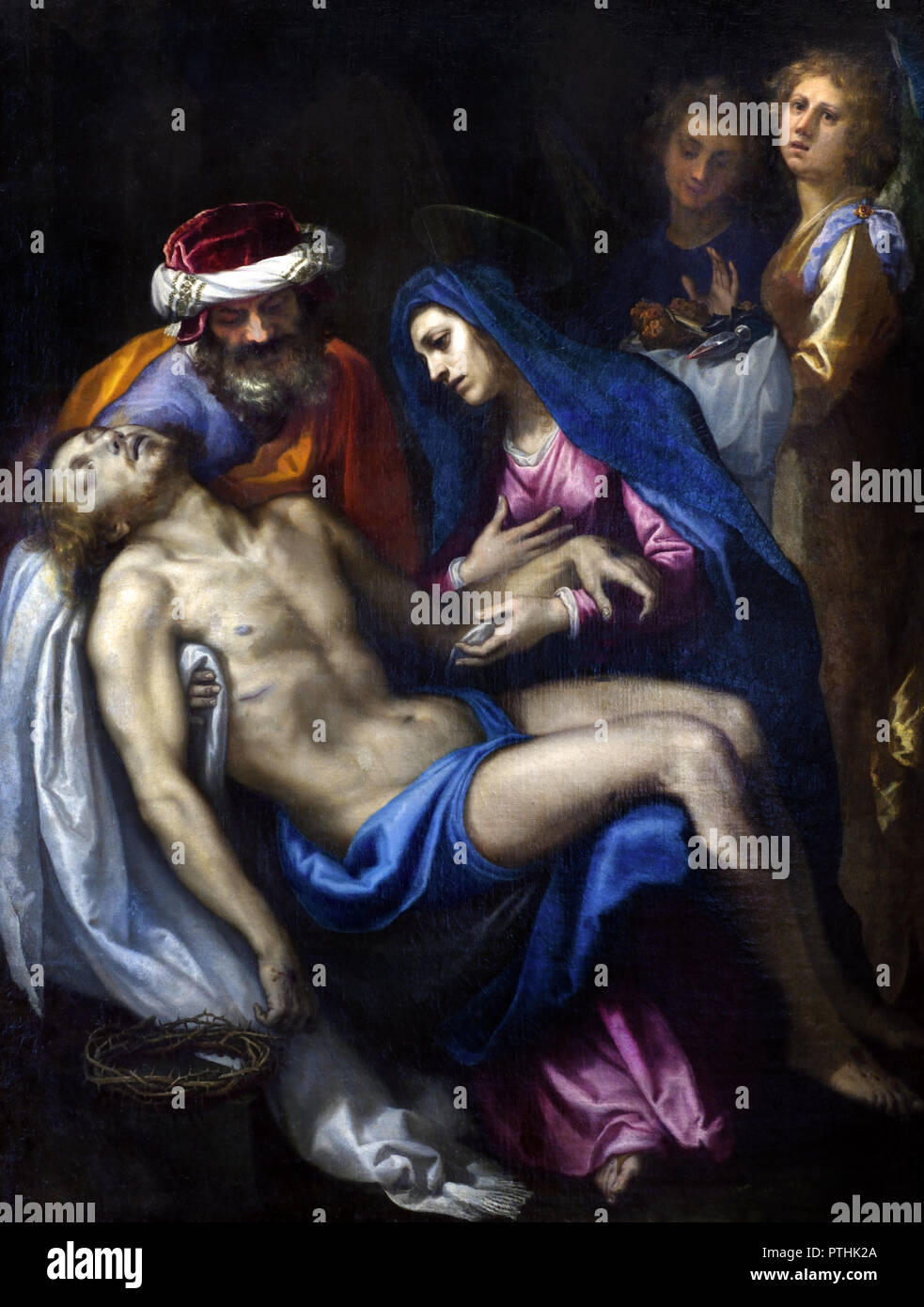Lamentation du Christ 1599 par Lodovico Cardi, 1559 - 1613 (connu sous le nom de Cigoli) est un peintre italien et architecte de la fin du maniérisme et au début de l'époque Baroque Florence Italie Banque D'Images