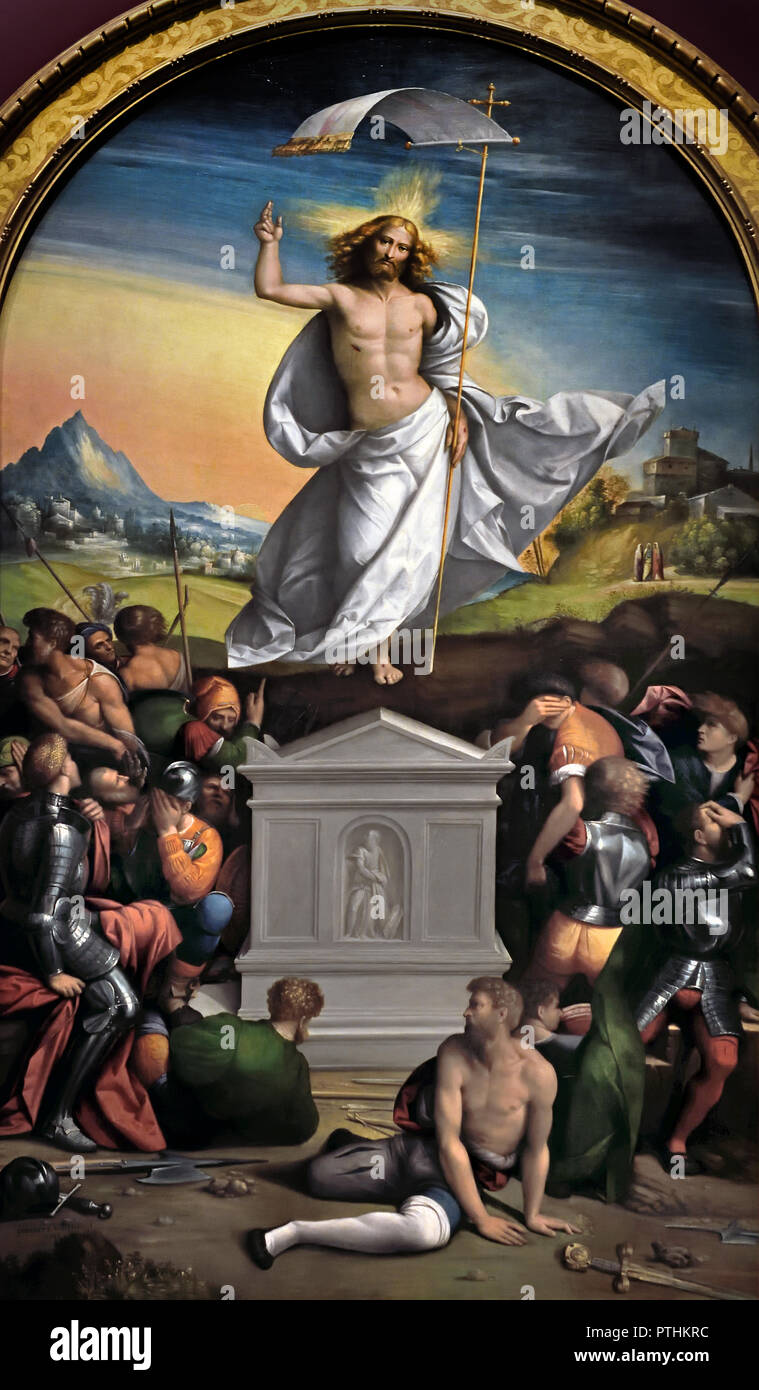 La résurrection du Christ 1520 Benvenuto Tisi, dit il Garofalo (1481 - 1559 ) l'Italie, l'italien. Banque D'Images
