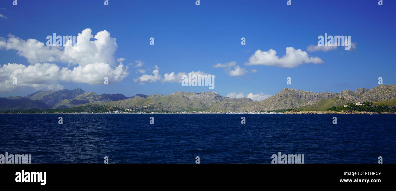 La baie de Pollensa, Majorque, Espagne du nord. Banque D'Images