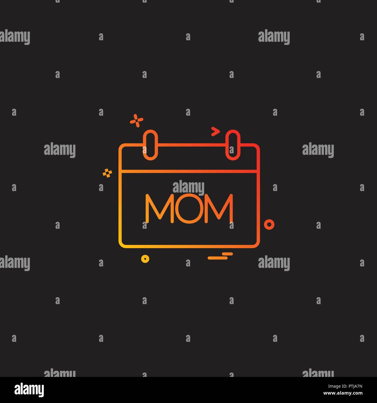 La fête des mères l'icône calendrier vecteur conception Illustration de Vecteur