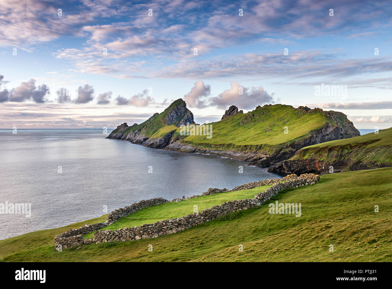 L'île de Dun de Ruival sur St Kilda. Banque D'Images