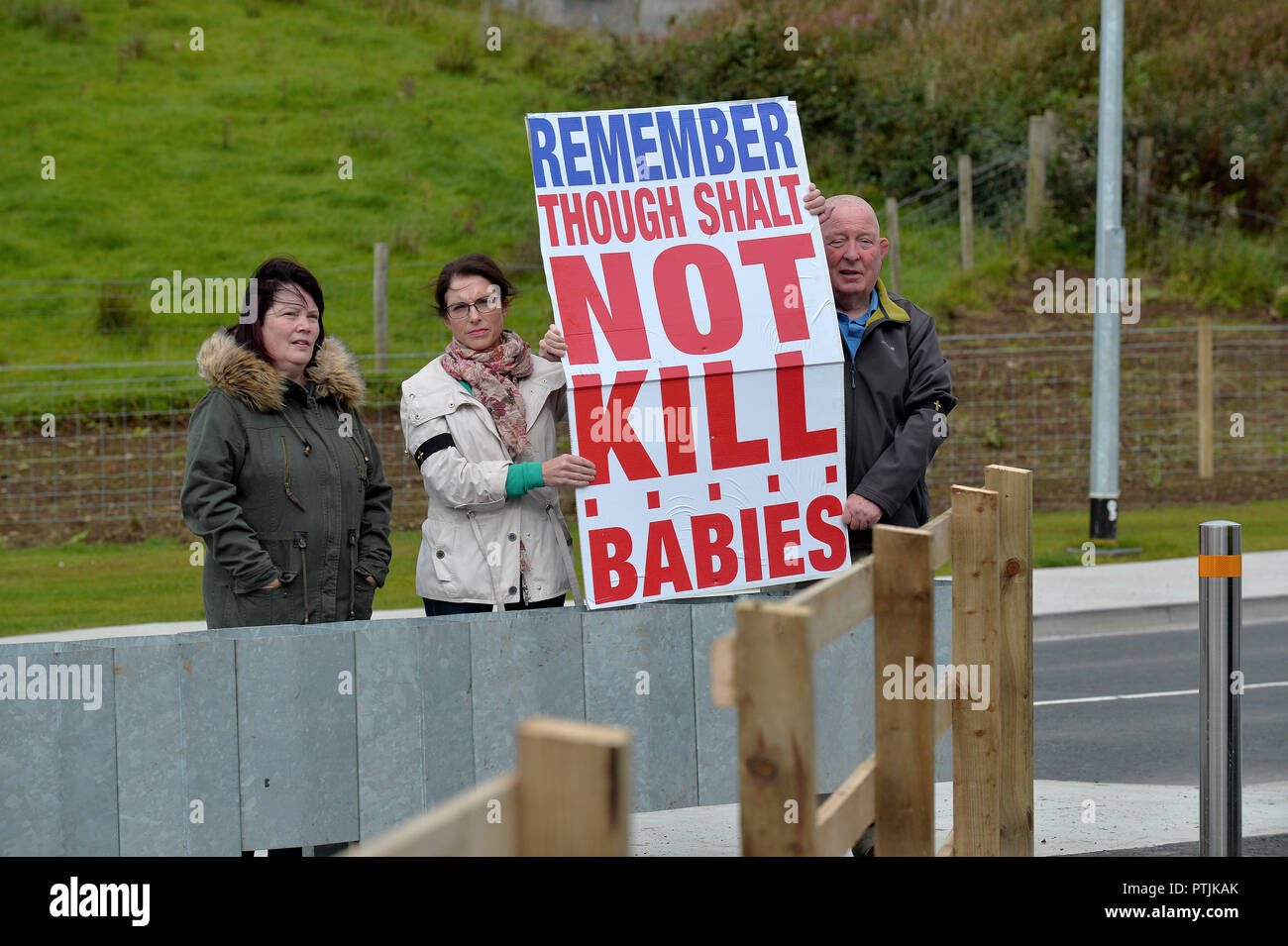 Des manifestants pro-vie à Hammerfest, comté de Donegal, en République d'Irlande. ©George Sweeney / Alamy Banque D'Images