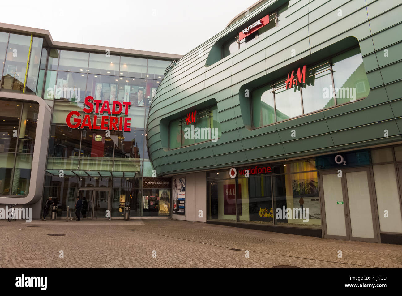 HEILBRONN, ALLEMAGNE - FÉVRIER 10,2018 : Stadt-Galerie c'est un grand centre commercial entre Fleiner Strasse et Deutschhofstrasse,Fischergasse.C'est dans la Banque D'Images