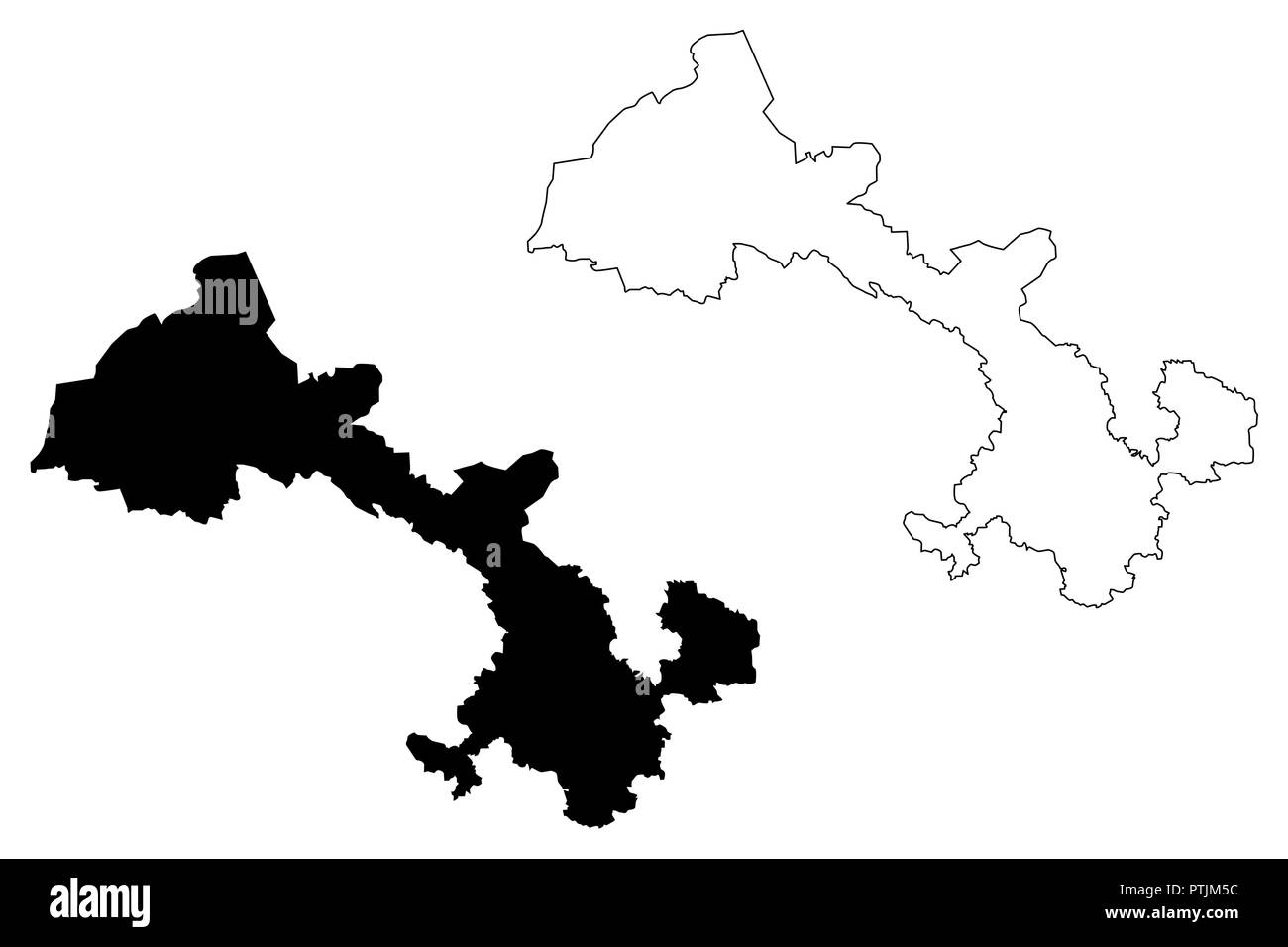 La province de Gansu (divisions administratives de Chine, Chine, République populaire de Chine, RÉPUBLIQUE POPULAIRE DE CHINE) map vector illustration gribouillage, croquis du Gansu Illustration de Vecteur