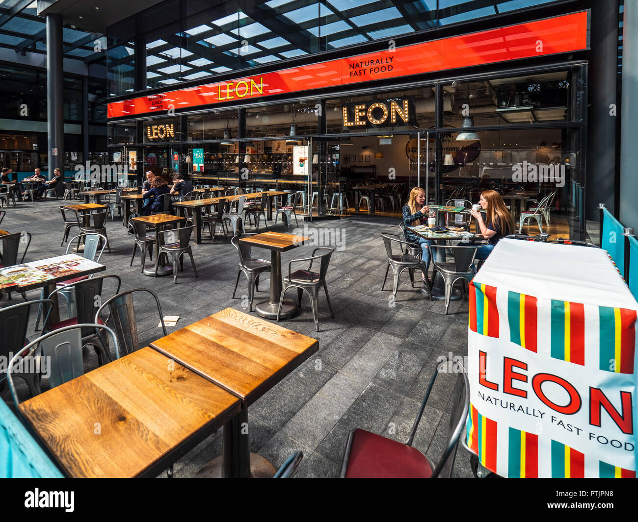 Leon Fast Food Restaurant Londres - l'Leon restaurant in London's Spitalfields Market Banque D'Images
