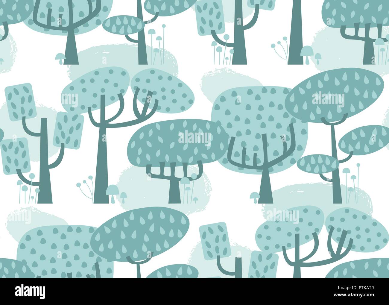 Forêt de vecteur de fond transparent. Parfait pour le quilting, scrapbooking, artisanat, et enfants projets Illustration de Vecteur