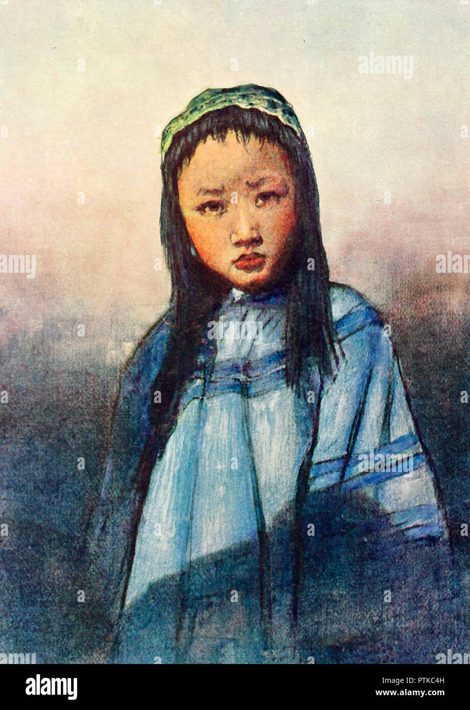 Une jeune Chinoise, vers 1909 Banque D'Images