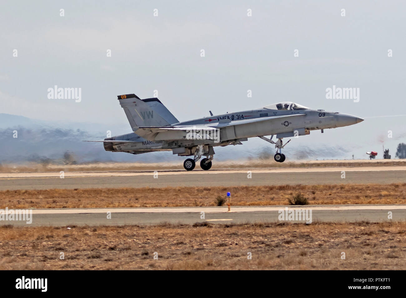 Avion de chasse à réaction F-18 Hornet Banque D'Images