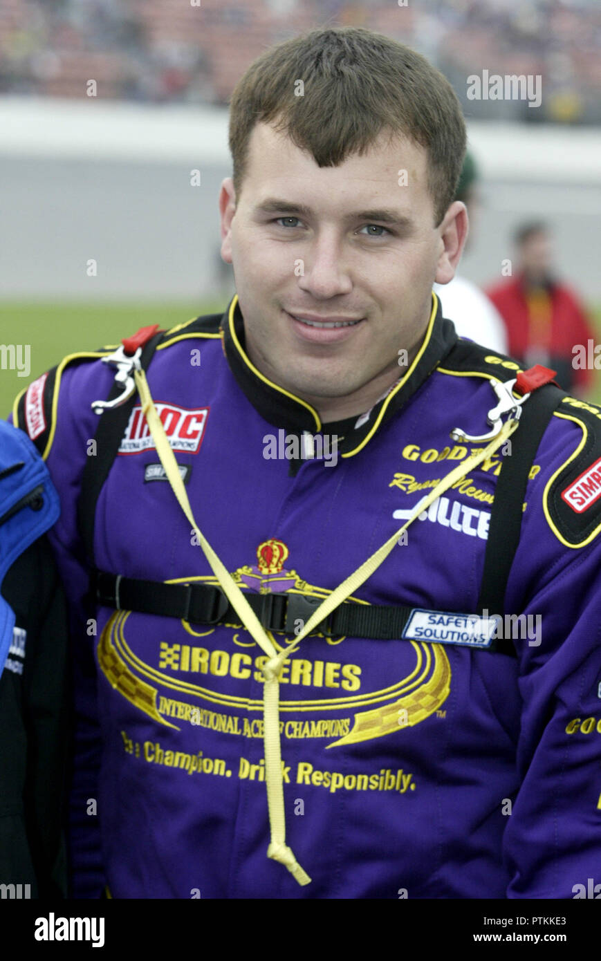 Ryan Newman juste avant le début de l'IROC Crown Royal, course à Daytona International Speedway de Daytona Beach, Floride, le 13 février 2004. Banque D'Images