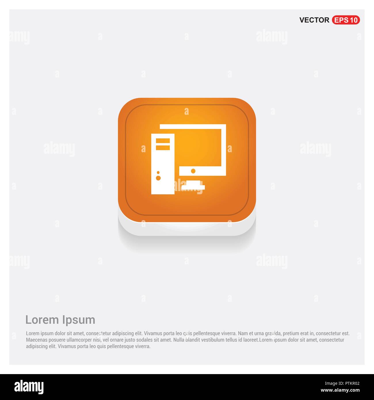 L'icône ordinateur de bureau Résumé Orange bouton Web - Free vector icon  Image Vectorielle Stock - Alamy