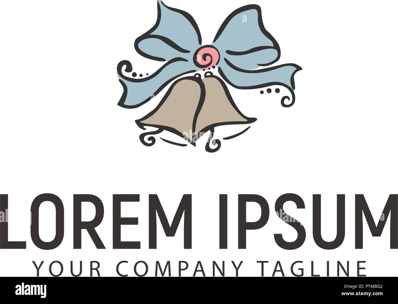 Logo bell. hand drawn concept design template Illustration de Vecteur