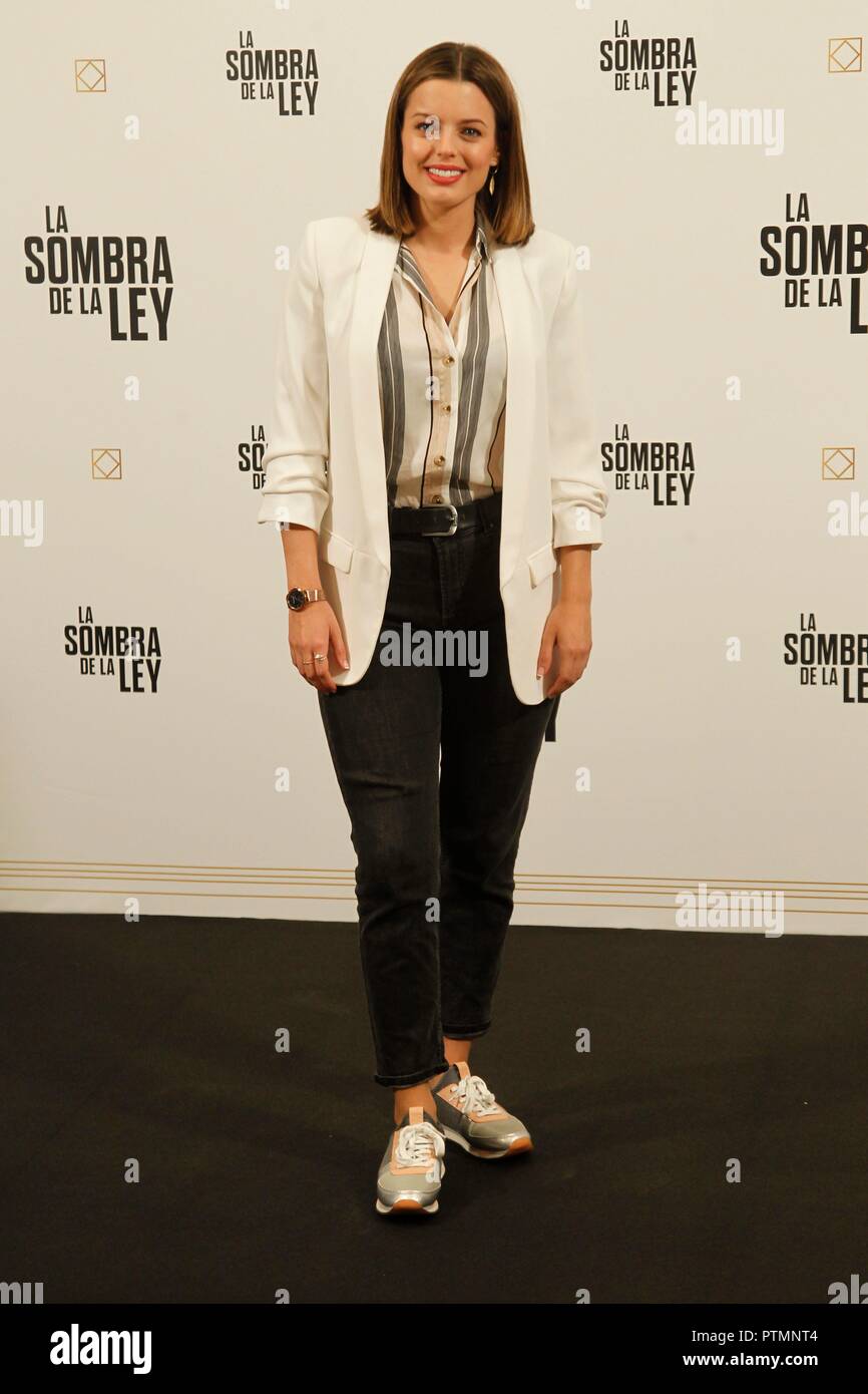 Photocall de presentacion de la pelicula -en la sombra-. (Photo : José Cuesta/261/Cordon presse). Adriana Torrebejano Photocall du film La sombra de la Ley à Madrid le mercredi 10 octobre 2018 , Banque D'Images