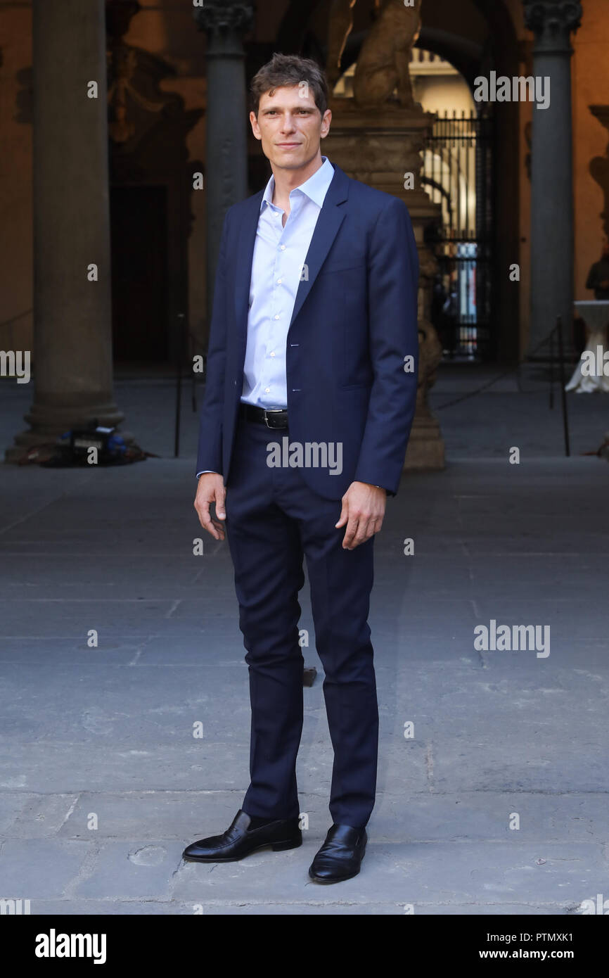 Florence, Italie. 10 Oct, 2018. Florence, Palazzo Medici Riccardi, photocall plat série 'Medici - Le Magnifique". Dans la photo : MATTEO Martari : Crédit Photo Agency indépendante/Alamy Live News Banque D'Images