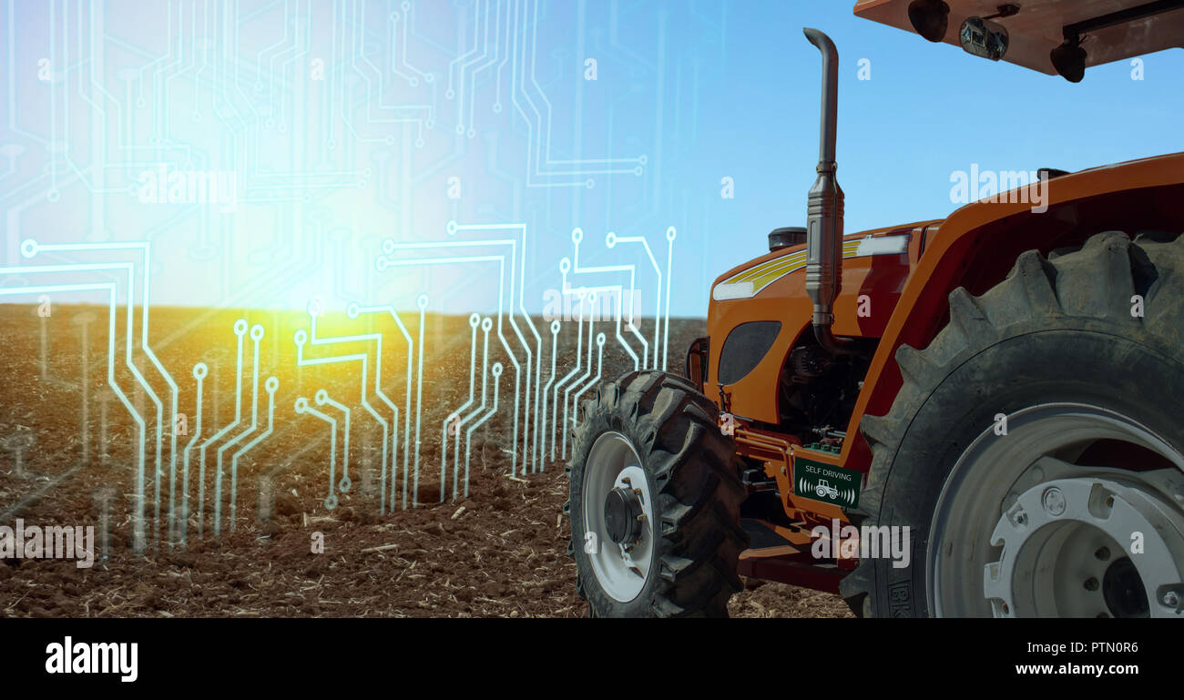 L'agriculture, de l'agriculture intelligente ito dans l'industrie 4.0 technologie avec l'intelligence artificielle et l'apprentissage machine concept. Il aide à améliorer, classées, Banque D'Images