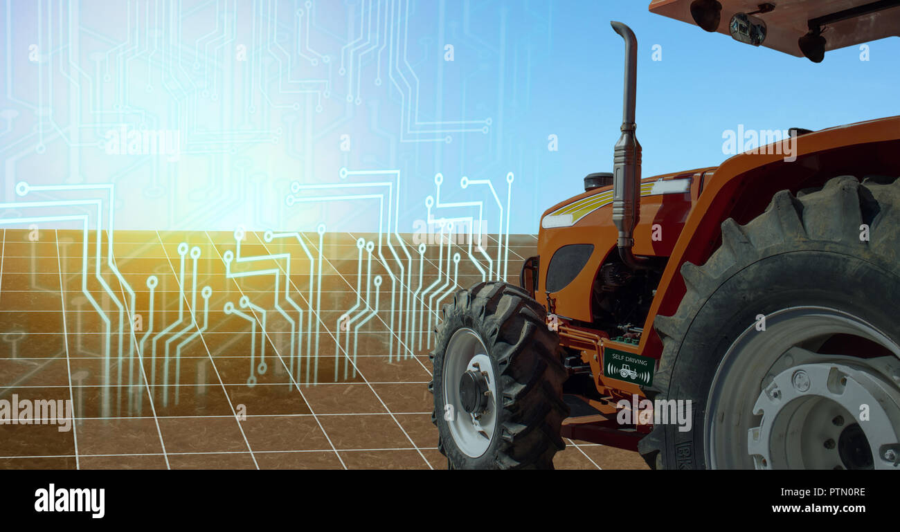 L'agriculture, de l'agriculture intelligente ito dans l'industrie 4.0 technologie avec l'intelligence artificielle et l'apprentissage machine concept. Il aide à améliorer, classées, Banque D'Images