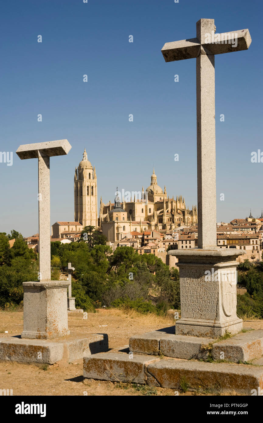 Cathédrale de Cerro de la Piedad, Segovia, Espagne. Banque D'Images