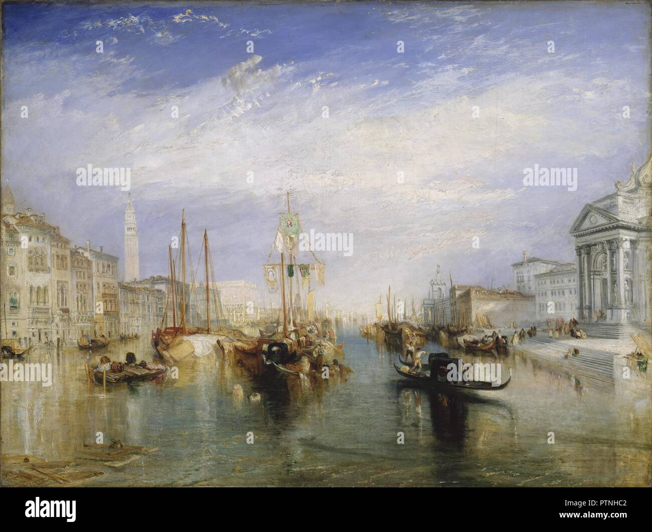 Le Grand Canal - Venise. Date/Période : Ca. 1835. La peinture. Huile sur toile. Hauteur : 91 cm (35,8 in) ; Largeur : 122 cm (48 in). Auteur : J. M. W. Turner. William Turner. Banque D'Images