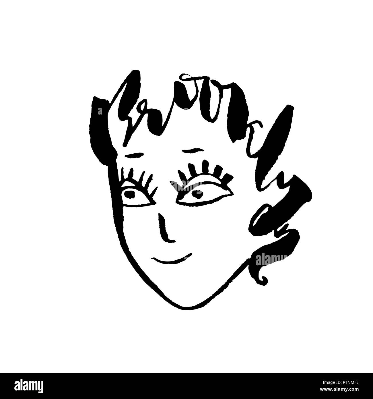 Lettrage de Brooklyn. Moderne dessiné à la main la calligraphie au pinceau sec. Vector illustration isolé. Illustration de Vecteur