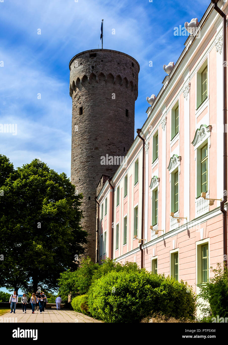 Pikk Hermann à tour Château de Toompea à Tallin, capitale de l'Estonie Banque D'Images