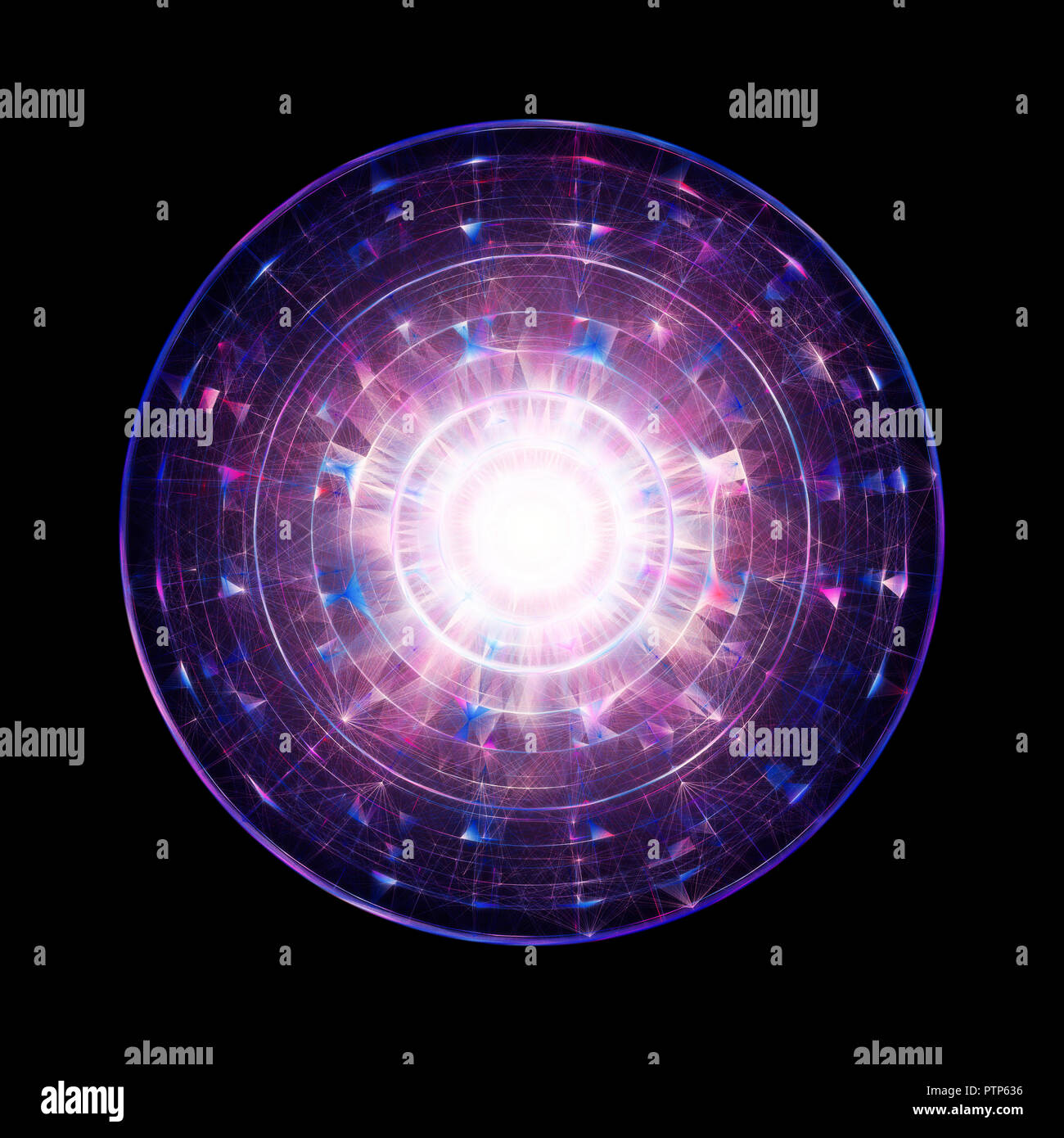 Interface utilisateur à écran tactile futuriste, HUD isolé sur fond noir Banque D'Images