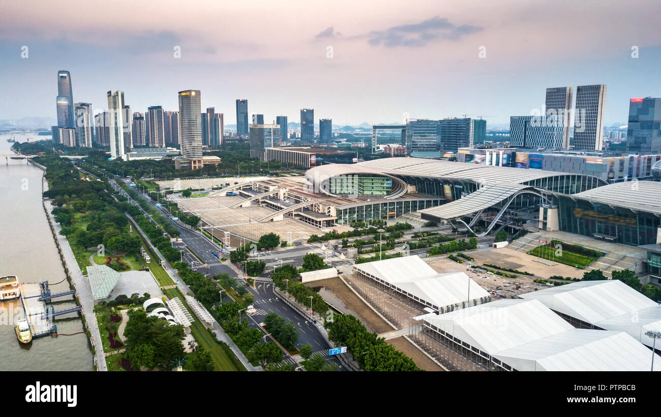 Paysage urbain de Guangzhou, Chine Banque D'Images