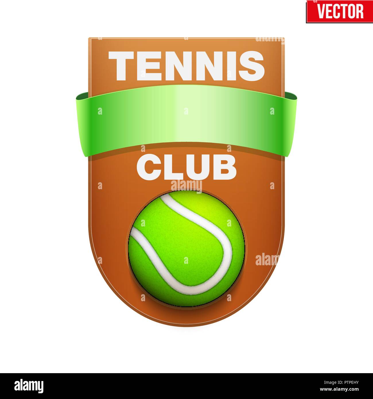 Badge de tennis et de l'étiquette Illustration de Vecteur