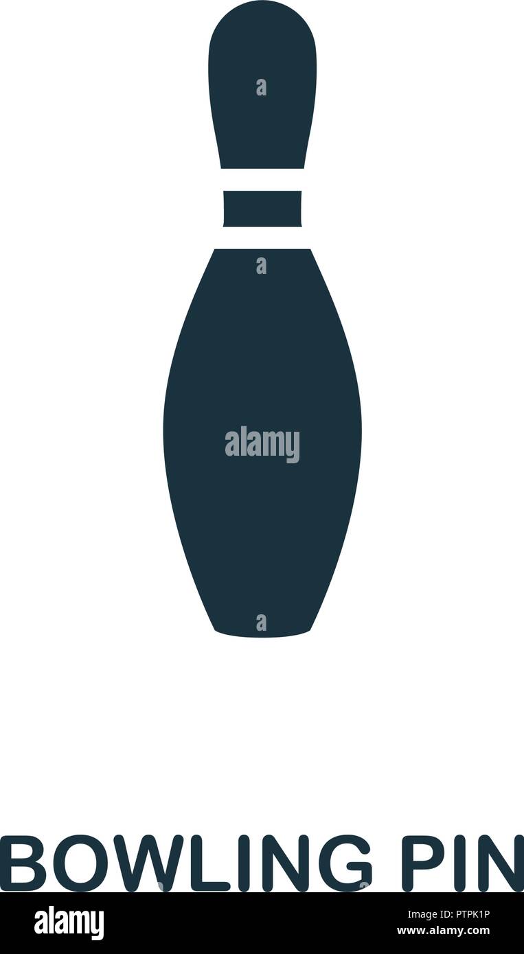 Bowling Pin icône. Design style monochrome de la bowling collection. UX et l'interface utilisateur. Jango jack bowling pin icône. Pour la conception web, applications, logiciels, impression Illustration de Vecteur