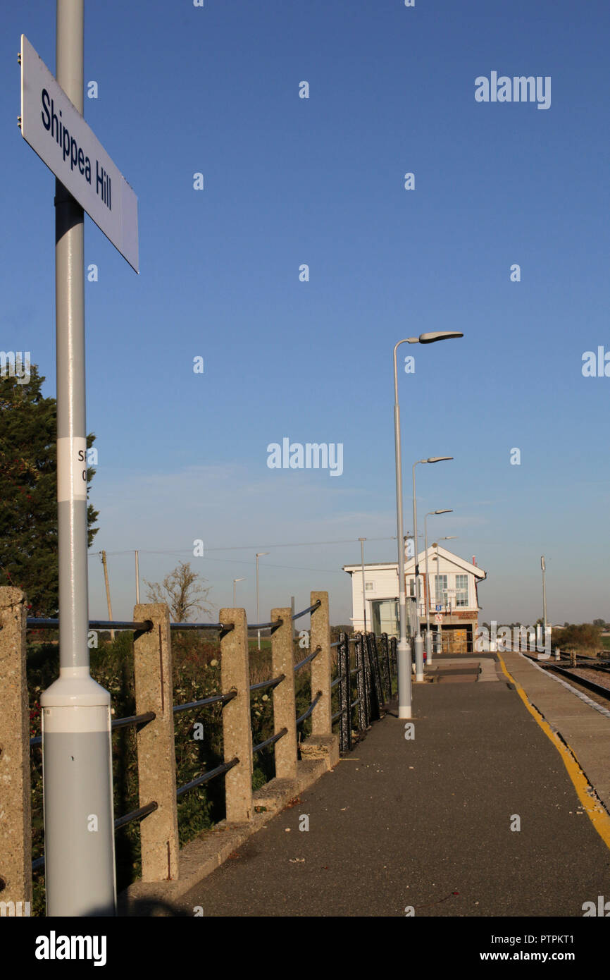 Shippea Hill station in Suffolk est l'un des moins utilisés dans les gares ferroviaires UK Banque D'Images