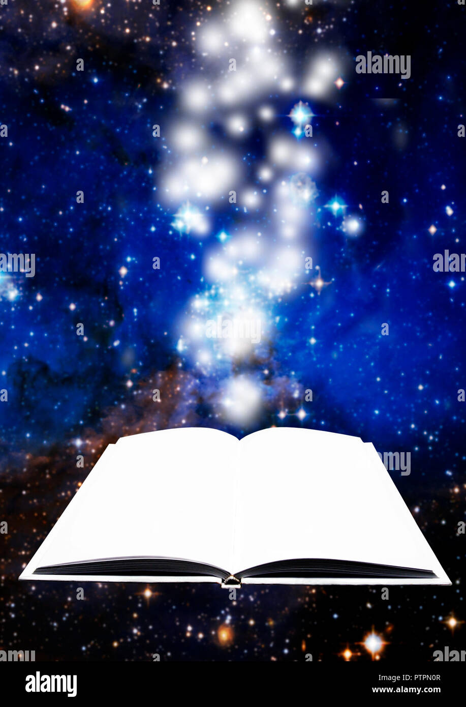 Livre de magie ouvert Banque D'Images