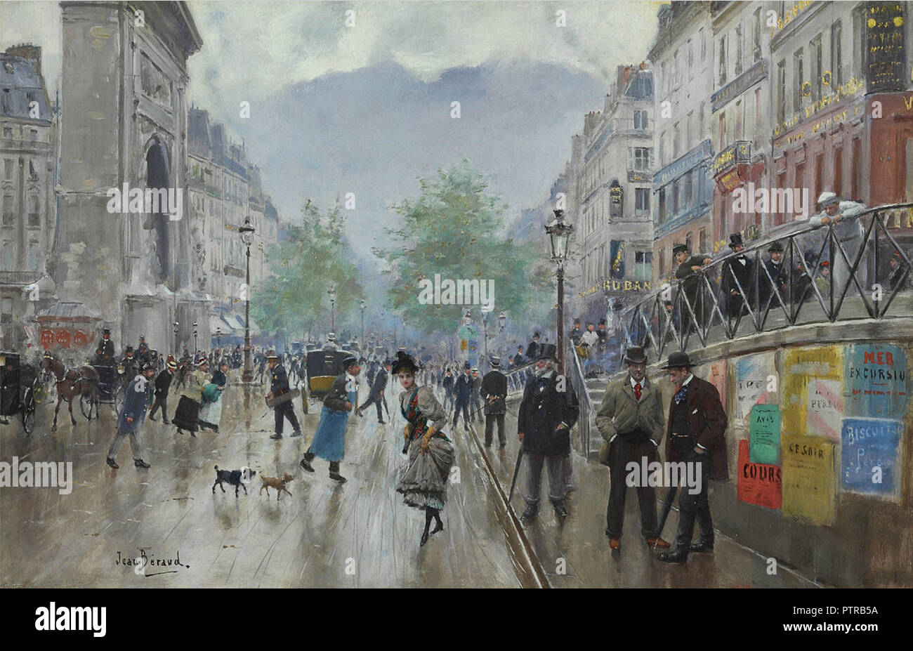 Beraud Jean - Le Boulevard St Denis Paris 2 Photo Stock - Alamy