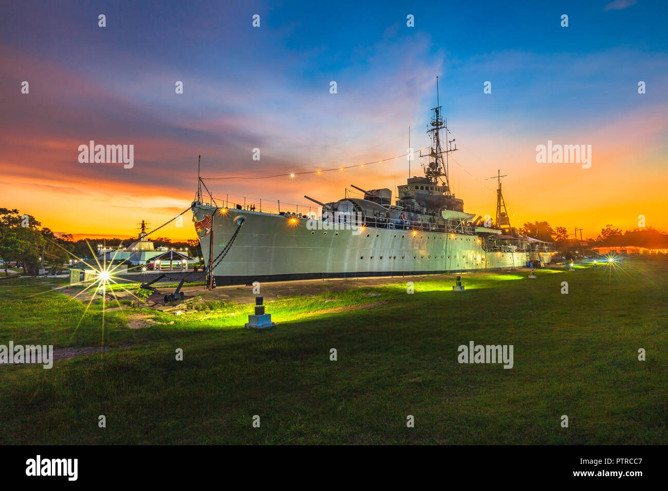 'Phra Chulachomklao (forteresse) Phrachun Pom Phra Samut Chedi, Samut Prakan en Thaïlande. Banque D'Images