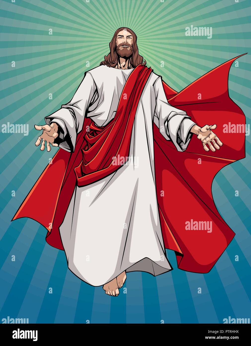 Jésus les bras ouverts Illustration de Vecteur