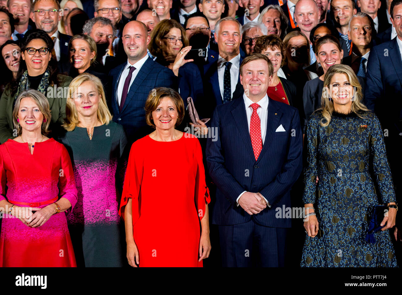 Mayence - Koning Willem-Alexander en koningin Maxima zijn aanwezig bij het werkbezoek commerce dîner tijdens een aan de Duitse deelstaten Rijnland-Palts en Sarre. IMAGES ROYAL PNA **SEULEMENT** | Pays-Bas Banque D'Images