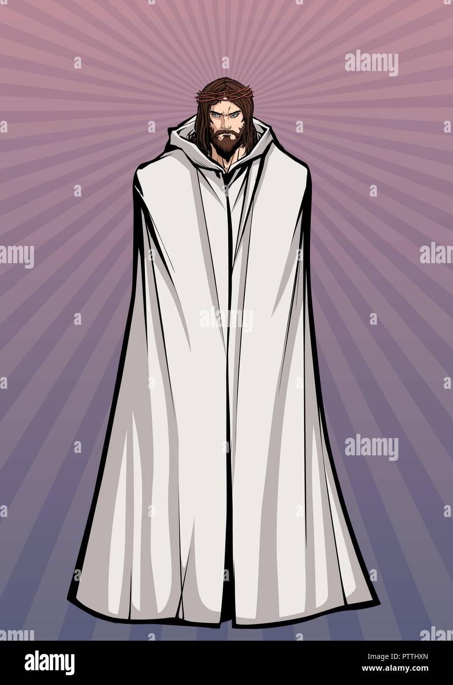 Jésus debout Illustration de Vecteur