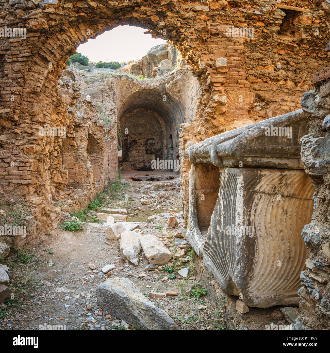 Le reste de la tombe des Sept Dormants à Éphèse - Selcuk, Turquie Banque D'Images