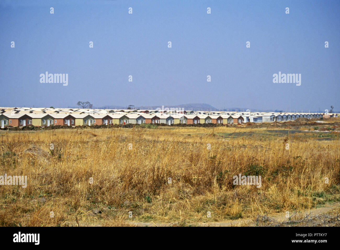Un service haute densité de logements, Harare, Zimbabwe Banque D'Images