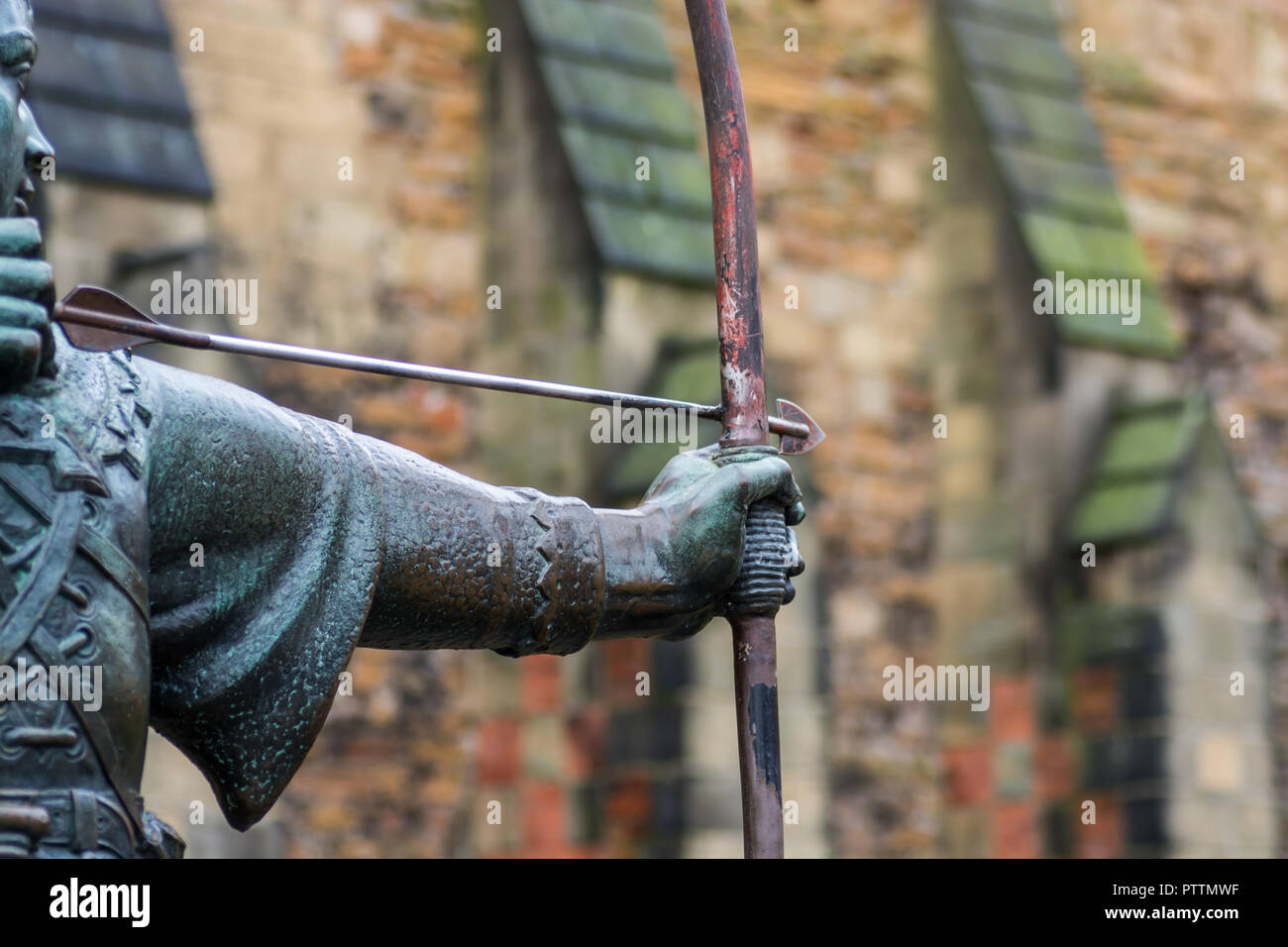 Robin Hood (Statues Nottingham Banque D'Images