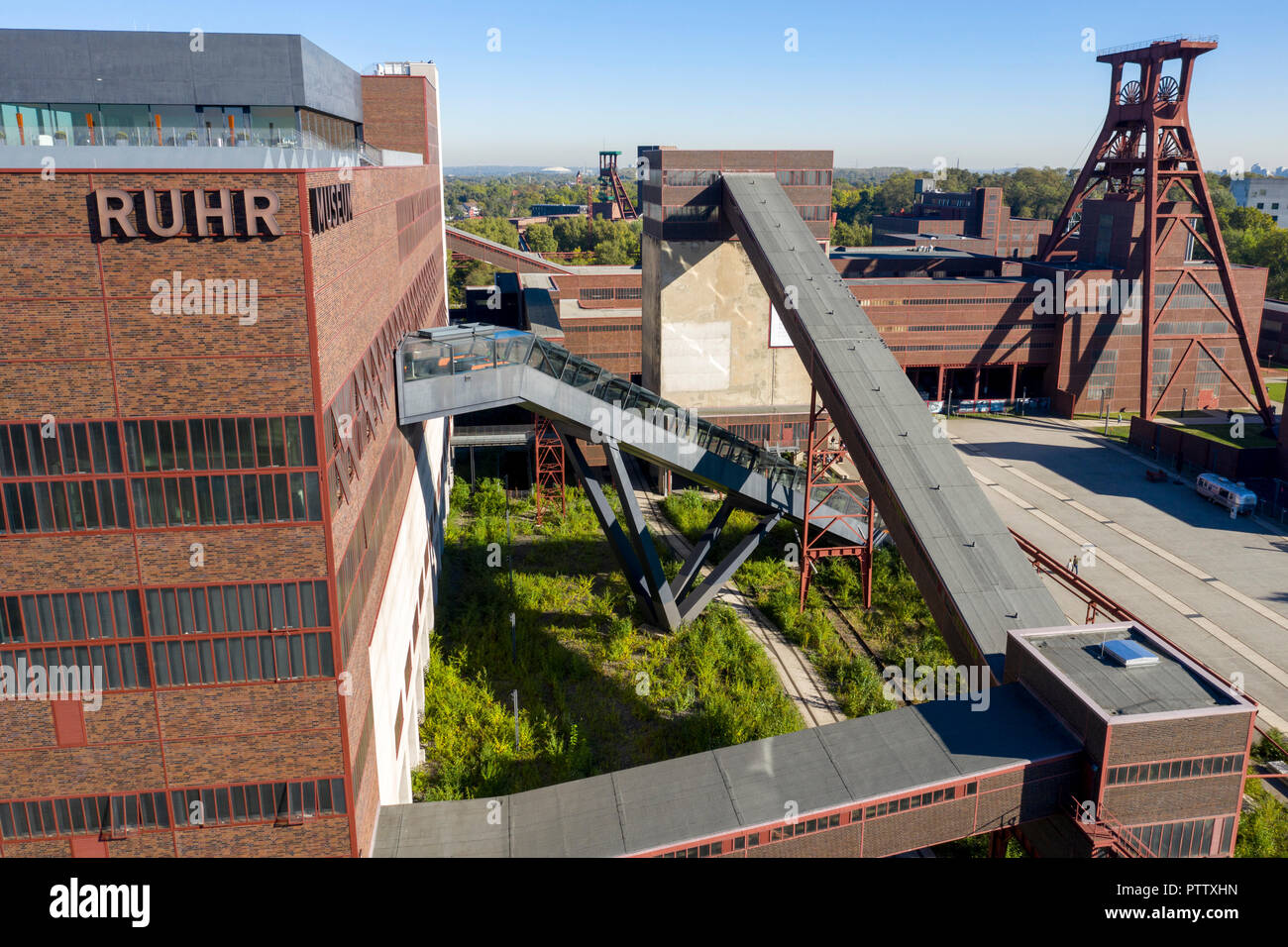 Welterbe Zeche Zollverein à Essen, Doppelbock von Fördergerüst Schacht, 12 Ruhrmuseum im Gebäude der ehemaligen Kohlenwäsche, Banque D'Images