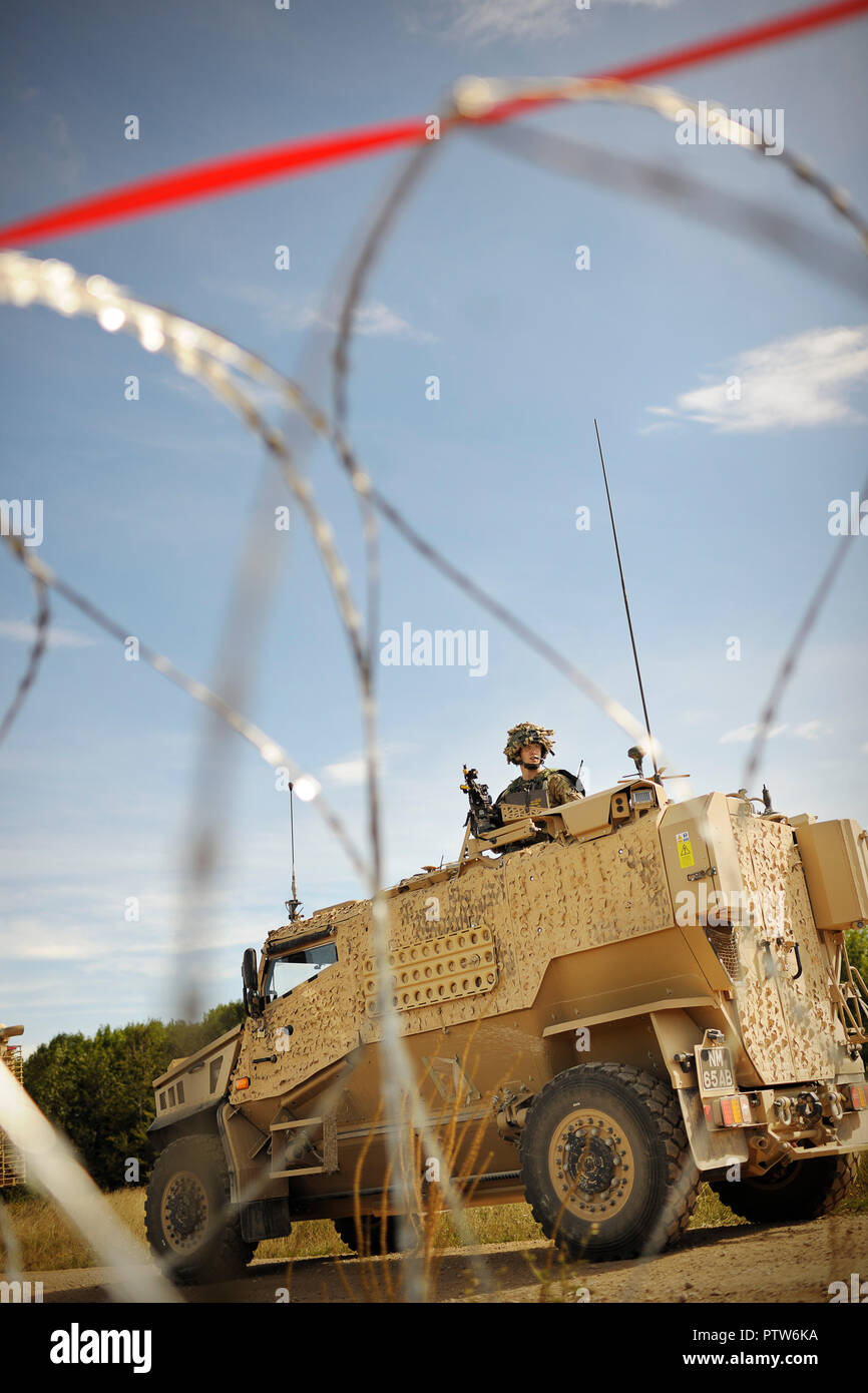 Fantassin de l'armée de l'avant blindé. Banque D'Images