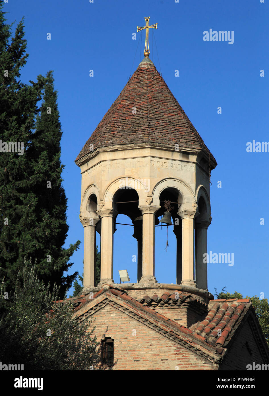 La Géorgie, Tbilissi, église, clocher, Banque D'Images